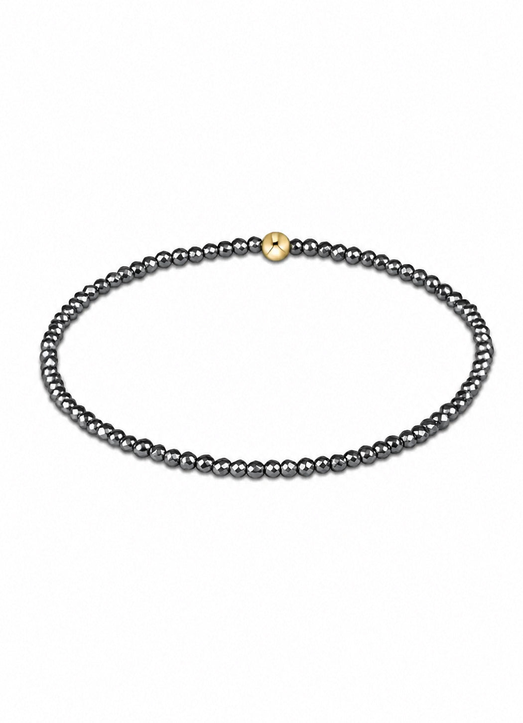 Enewton Faceted Hematite 2mm Bead Bracelet