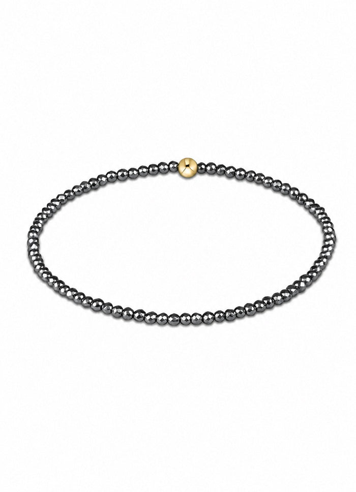 Enewton Faceted Hematite 2mm Bead Bracelet