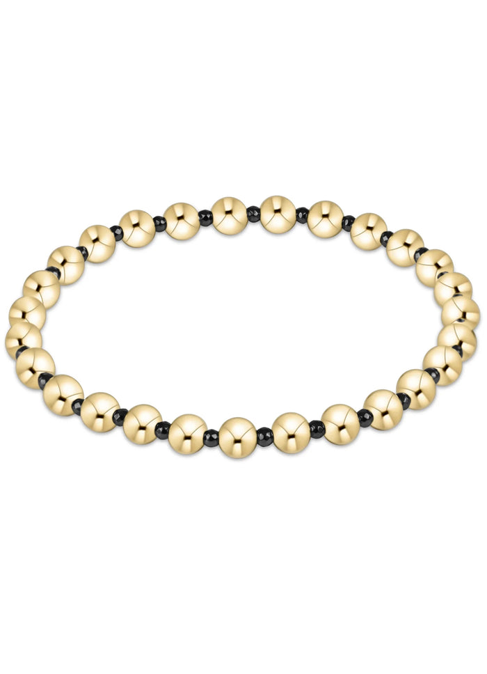 Enewton Faceted Hematite Grateful Pattern 5mm Bead Bracelet