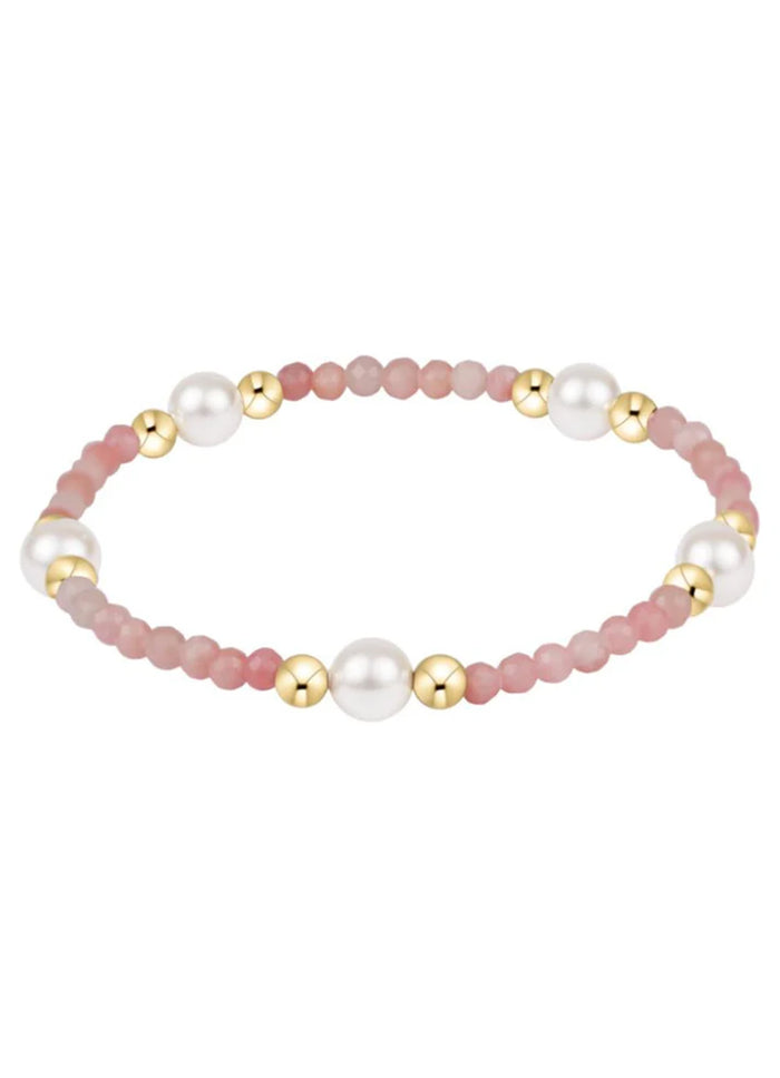 Enewton Purpose Pearl 6mm Gem Bracelet - Pink Opal