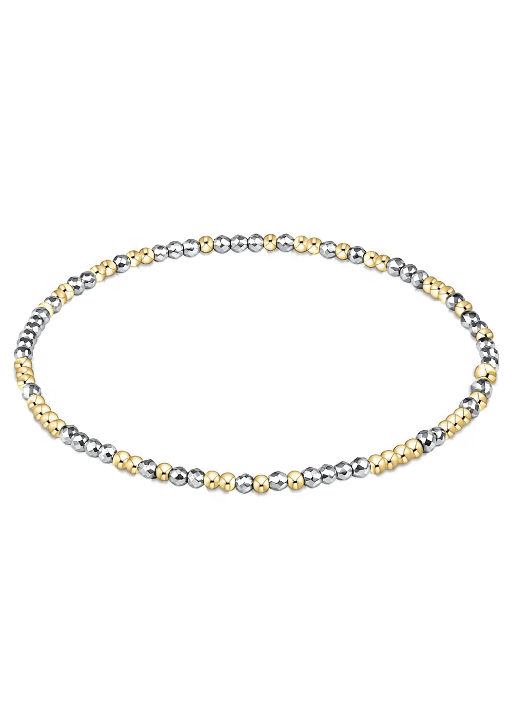 Enewton  -  Hope Unwritten Silver Faceted Hematite 2mm Bead Bracelet