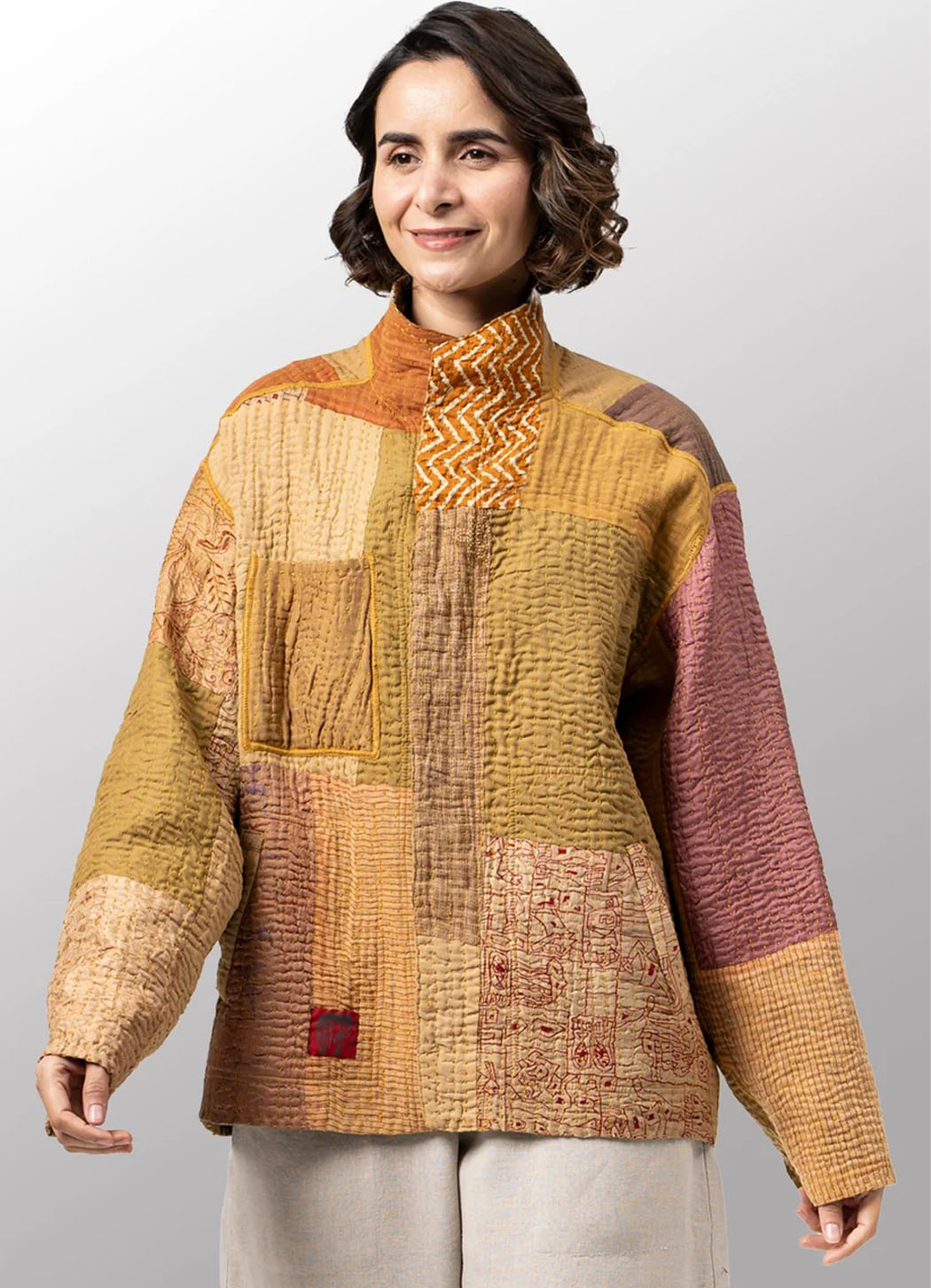 Mieko Mintz Patch Kantha Blouson