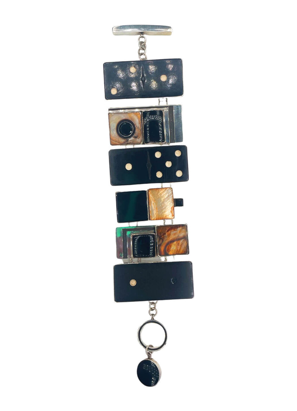 Echo of The Dreamer Xtra Large Vintage Domino Golden Mother of Pearl Bracelet