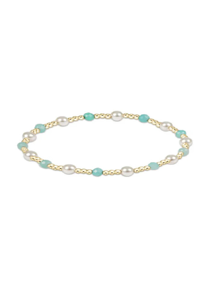 Enewton Pearl Sincerity Pattern 4mm Bead Bracelet - Amazonite