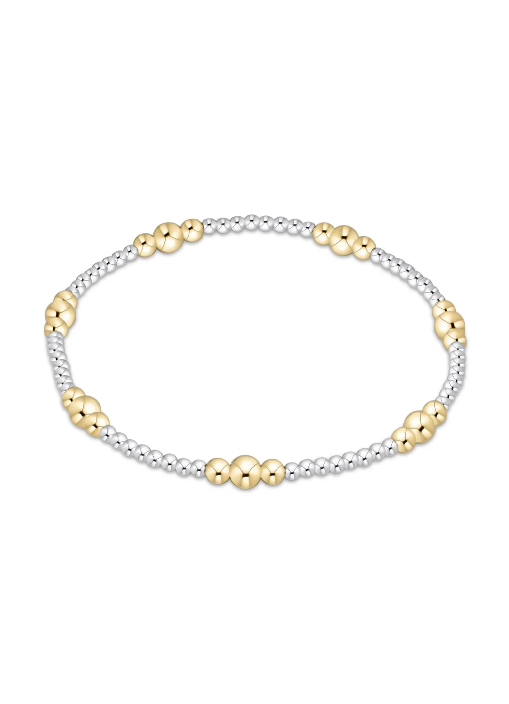 Enewton Purpose Gold 4mm Bead Bracelet - Mixed Metal Bracelet