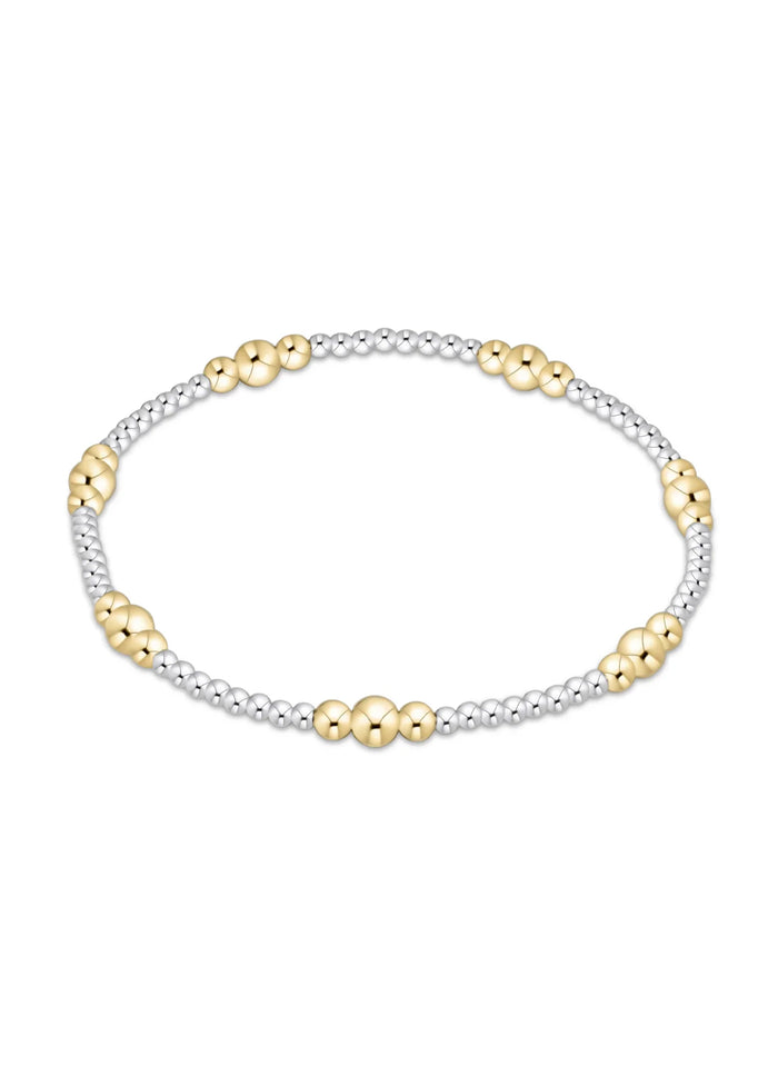 Enewton Purpose Gold 4mm Bead Bracelet - Mixed Metal Bracelet