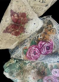 A Rare Bird Vintage Hand Painted Bandana