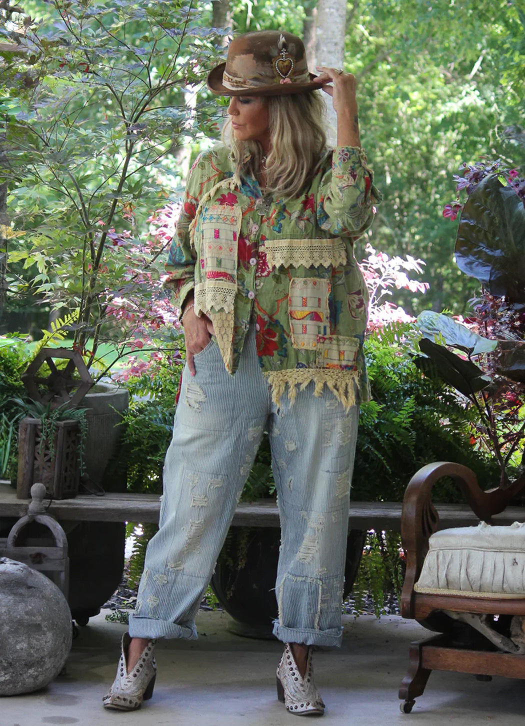 Jaded Gypsy Peace and Love Jeans