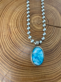 Belle Via Jewelry One-Of-A-Kind Signature Larimar Stone Necklace