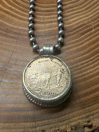Belle Via Jewelry Classic Vintage Nepal Coin Necklace