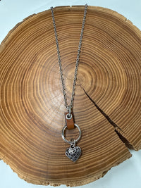 Belle Via Jewelry Leather "Francis" Necklace
