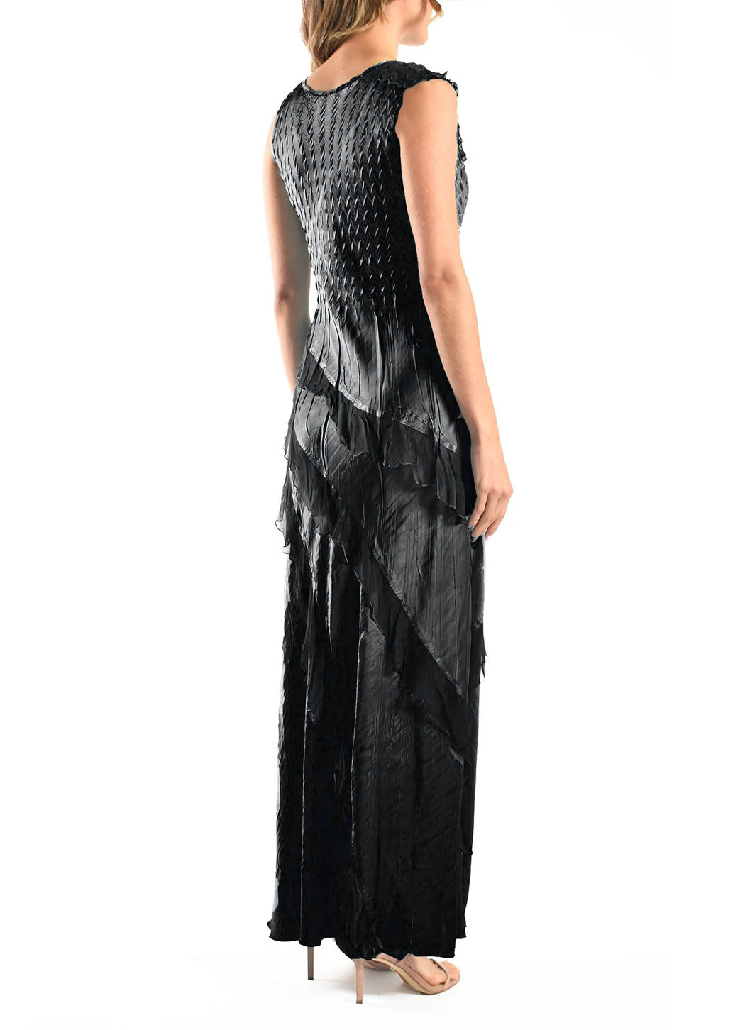Komarov Ruffle Trim Gown
