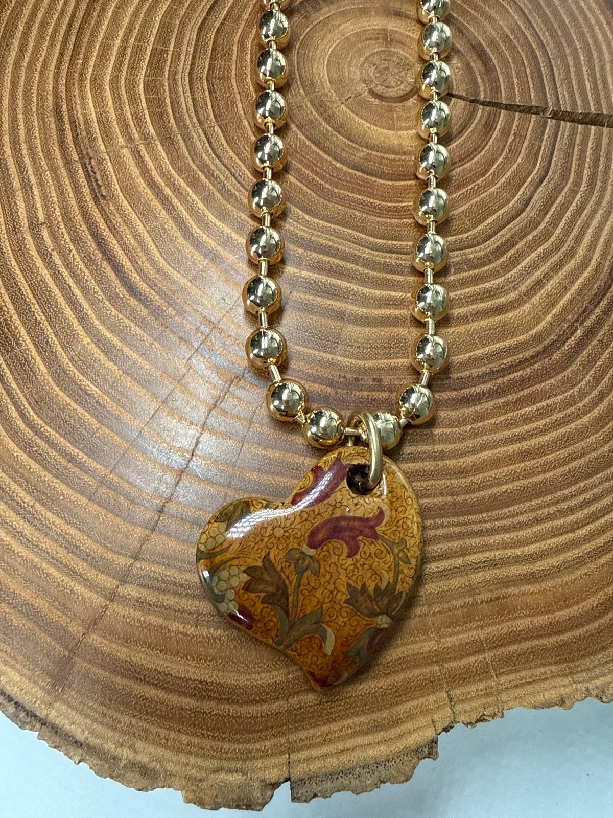 Belle Via Jewelry One-Of-A-Kind Signature Stone Heart Necklace