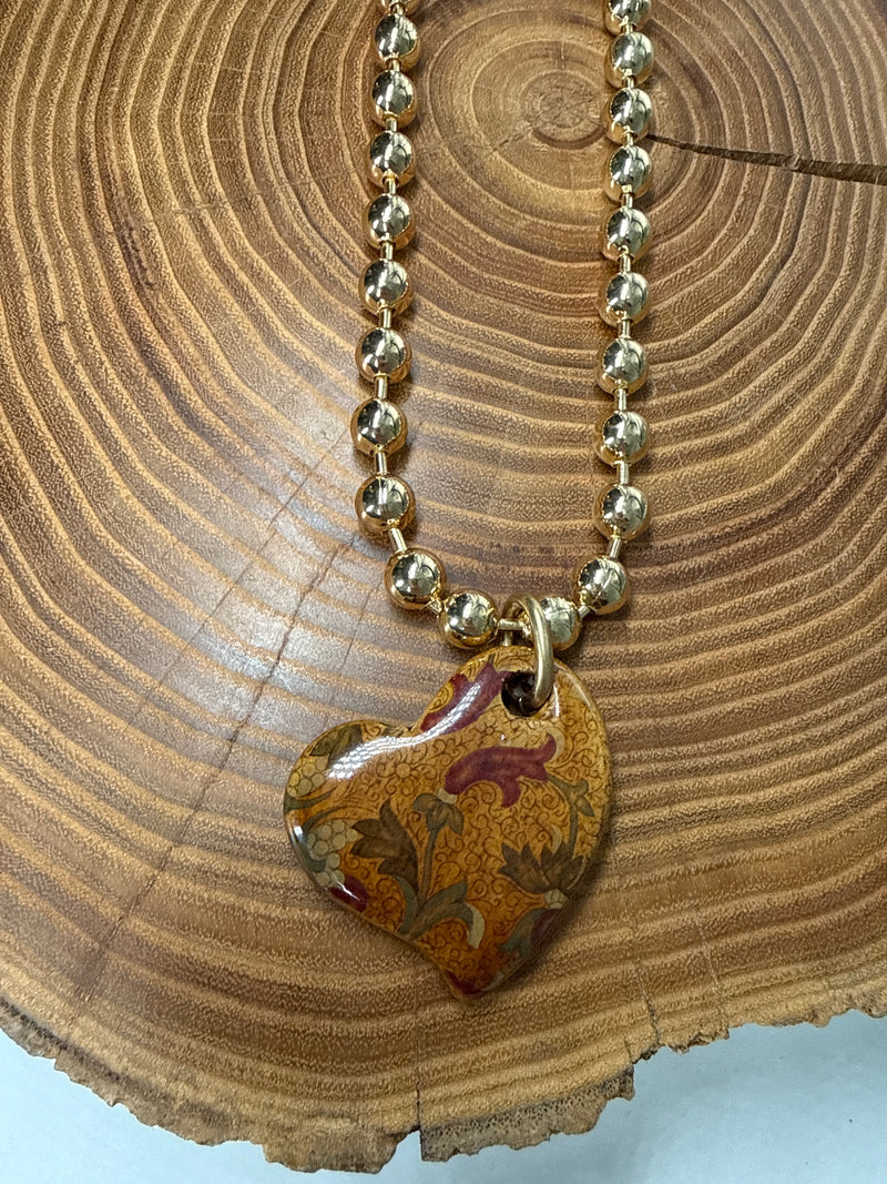 Belle Via Jewelry One-Of-A-Kind Signature Stone Heart Necklace