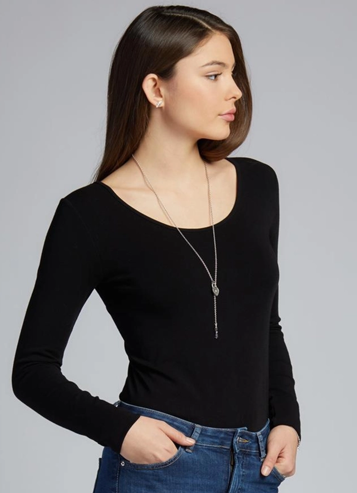 Ces't Moi Bamboo Long Sleeve Scoop Neck