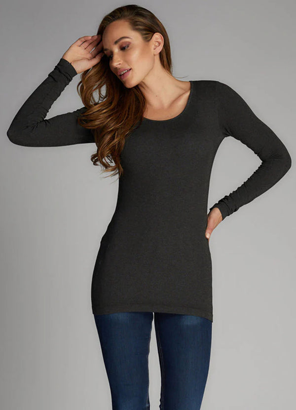 Ces't Moi Bamboo Long Sleeve Scoop Neck