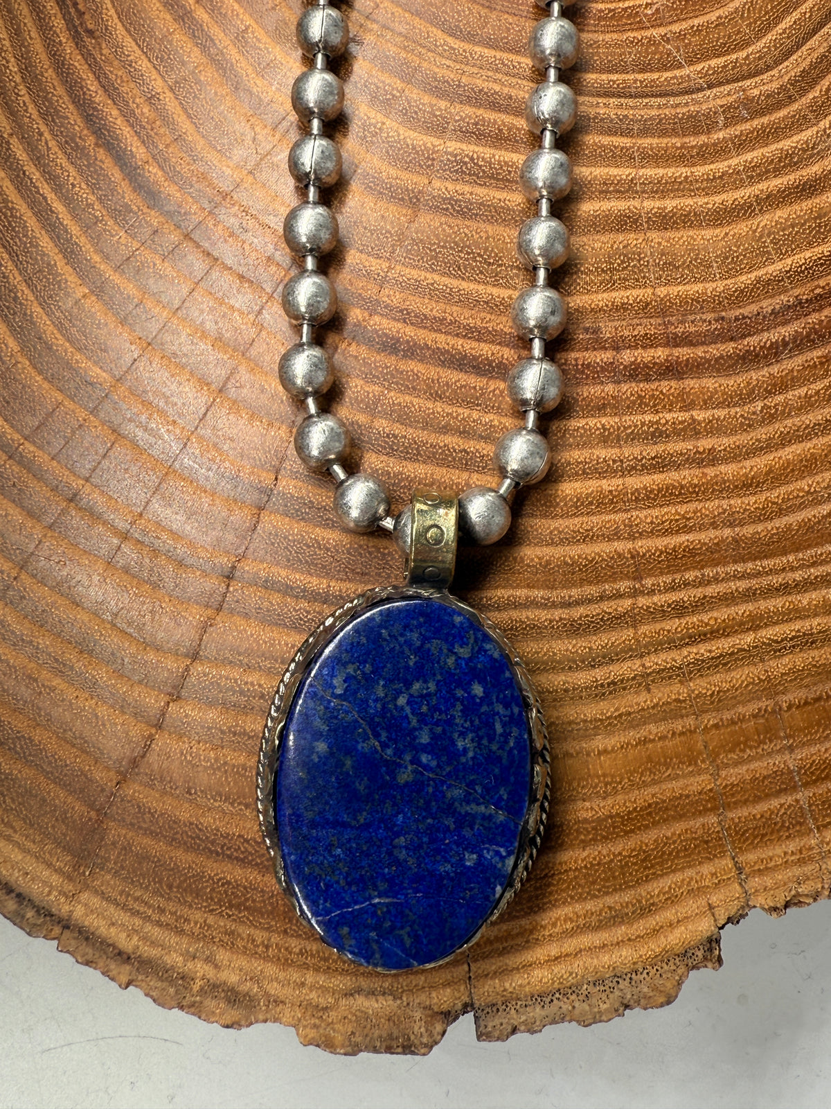 Belle Via Jewelry One-Of-A-Kind Exclusive Lapis Stone Necklace