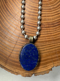 Belle Via Jewelry One-Of-A-Kind Exclusive Lapis Stone Necklace