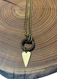 Belle Via Jewelry Sliver Heart Necklace
