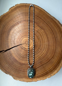 Belle Via Jewelry One-Of-A-Kind Moss Agate Necklace
