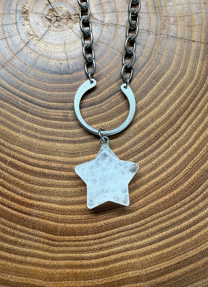 Belle Via Jewelry Horseshoe Star Necklace