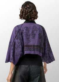 Mieko Mintz Paisley Kantha Puff Sleeve Shrug