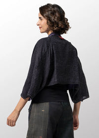 Mieko Mintz Paisley Kantha Puff Sleeve Shrug