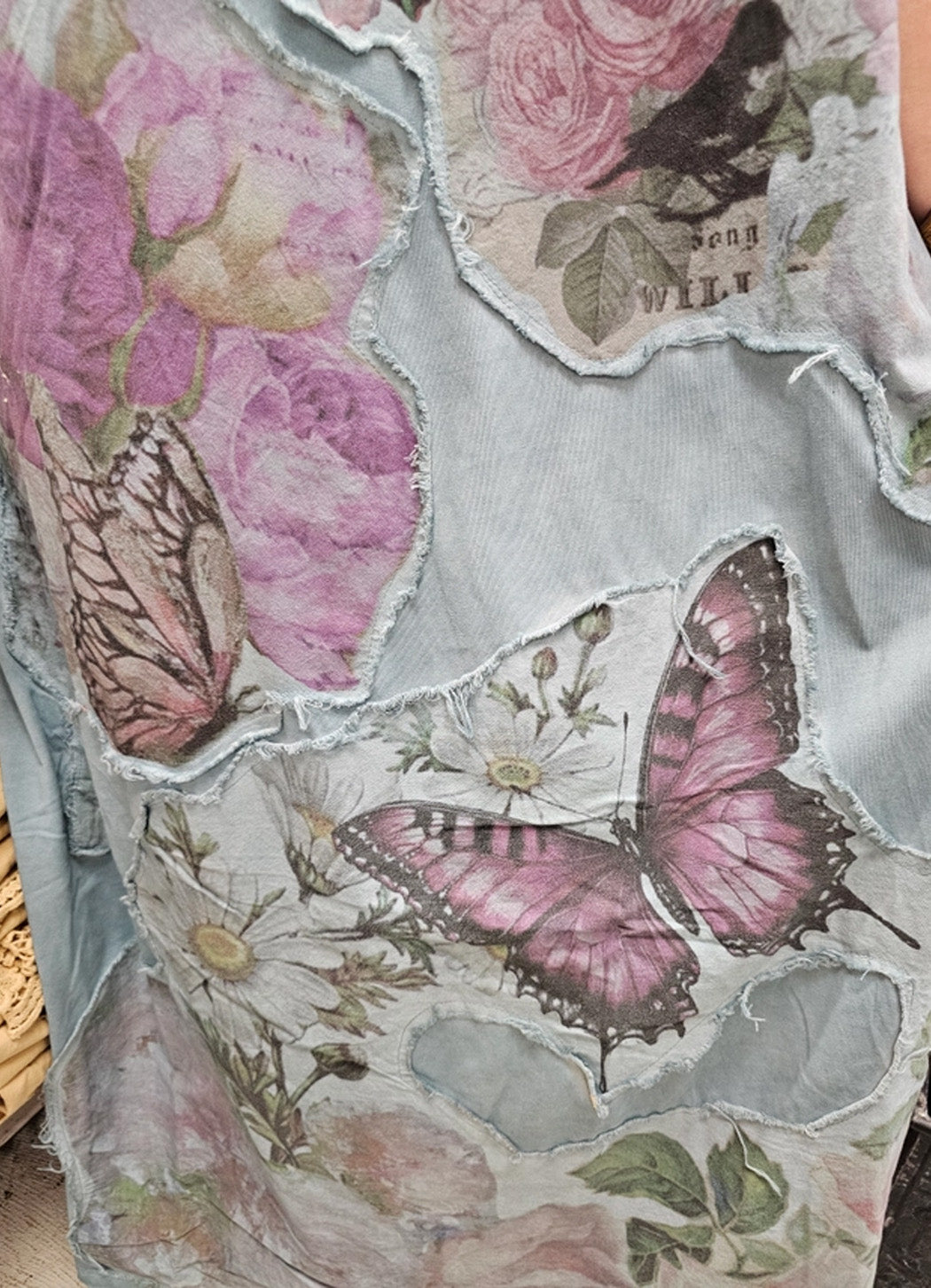 A Rare Bird Blue Butterfly T-Shirt Dress