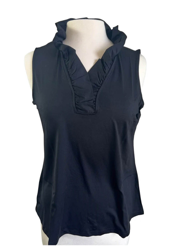 Lulu B Sienna Ruffle V-Neck Tank