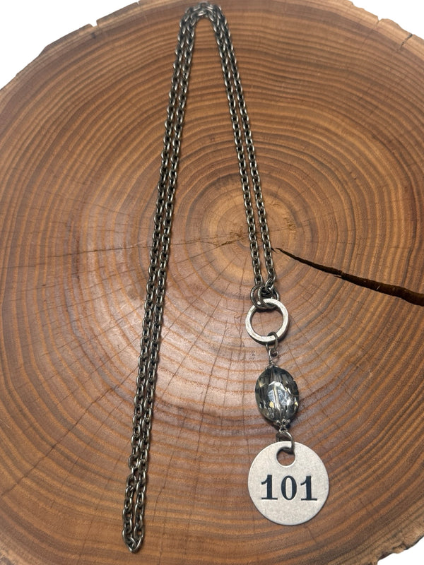 Belle Via Jewelry One-Of-A-Kind Vintage Tool Tag Necklace