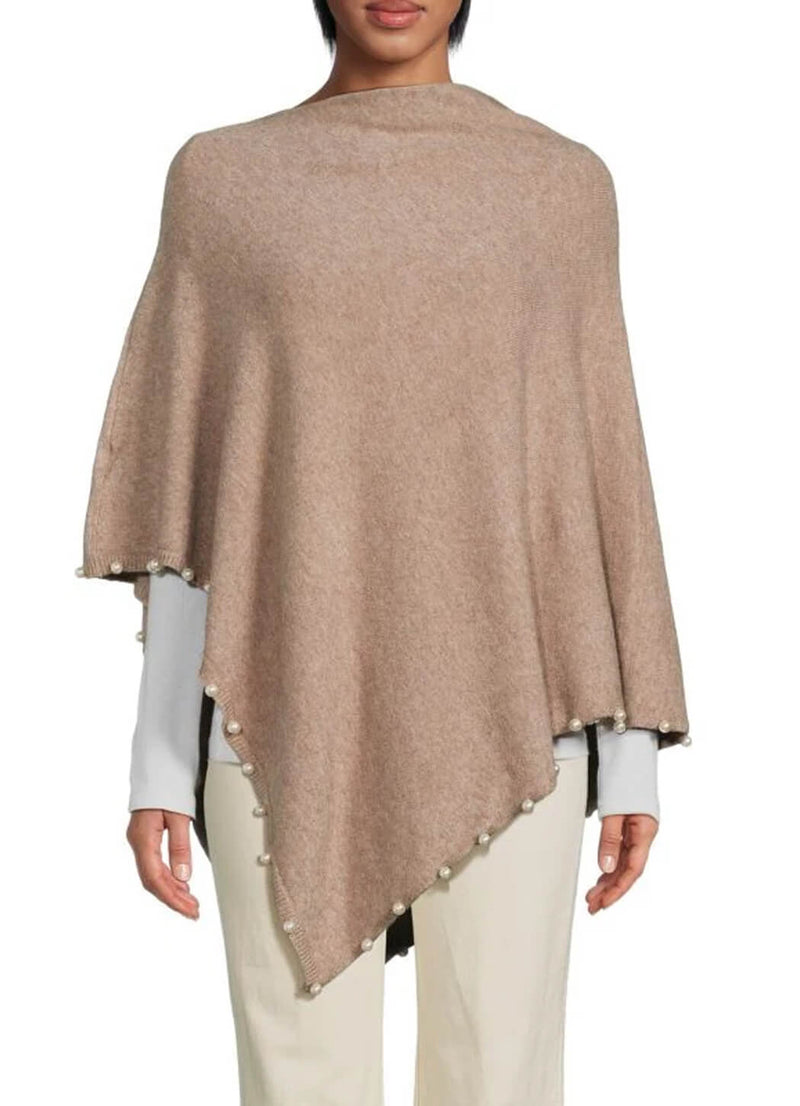La Fiorentino Pearl Trim Poncho