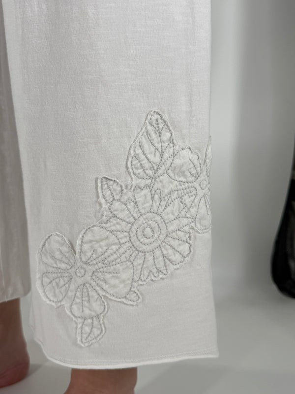 Escape Embroidered Applique Pocket Flood Pant