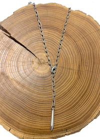 Belle Via Jewelry Hammered Pendulum Lariat