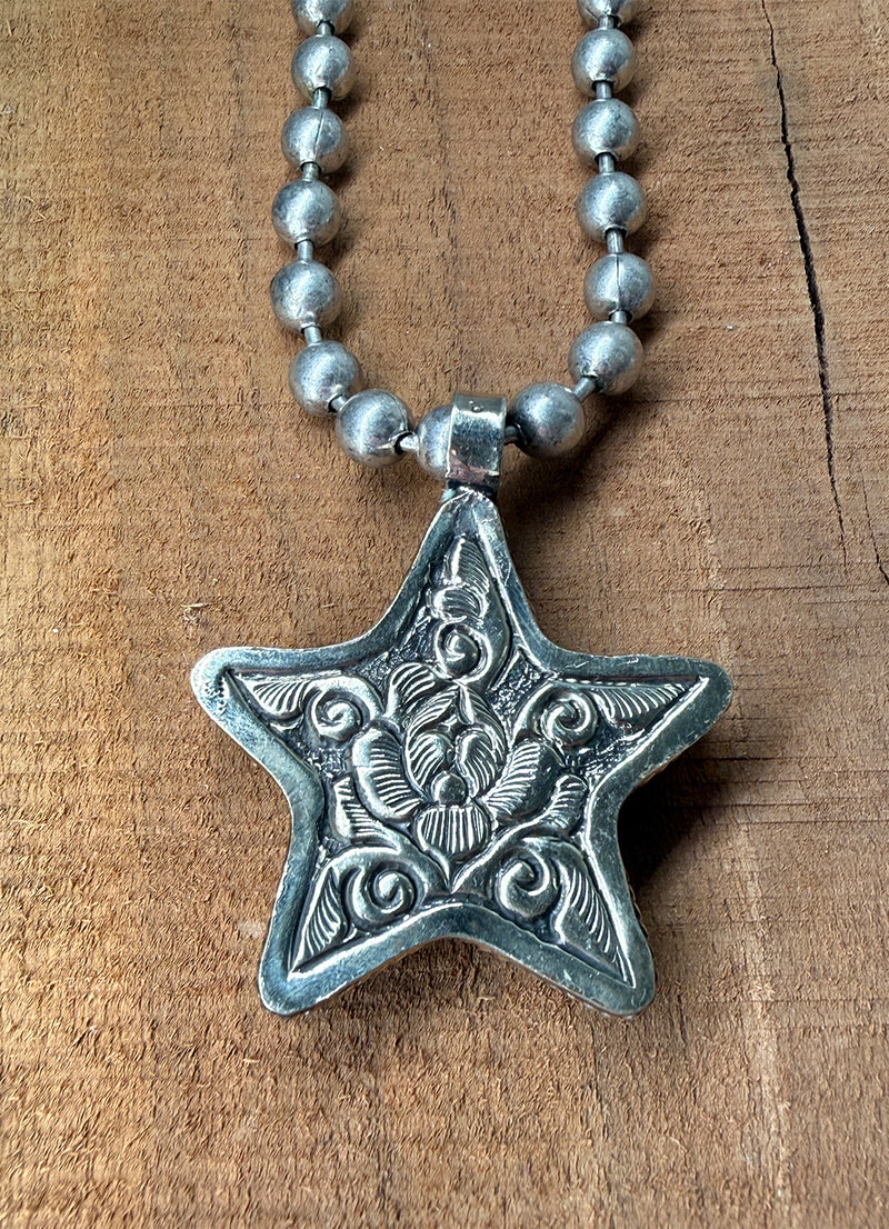 Belle Via Jewelry One-Of-A-Kind Bumblebee Jasper Star Necklace
