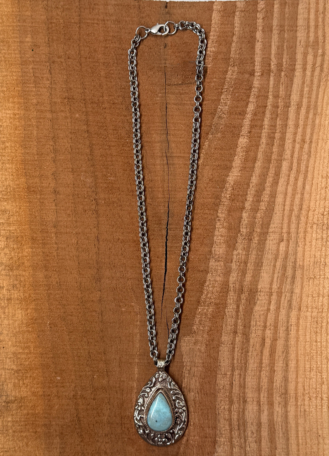 Belle Via Jewelry One-Of-A-Kind Larimar Necklace