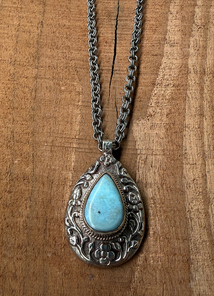 Belle Via Jewelry One-Of-A-Kind Larimar Necklace
