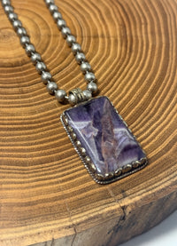 Belle Via Jewelry One-Of-A-Kind Amethyst Stone Necklace
