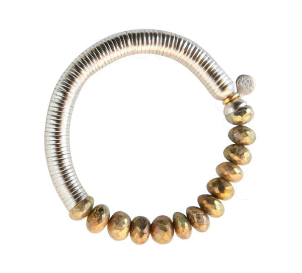 Catherine Page Evra Bracelet with Stones in Natural Labradorite