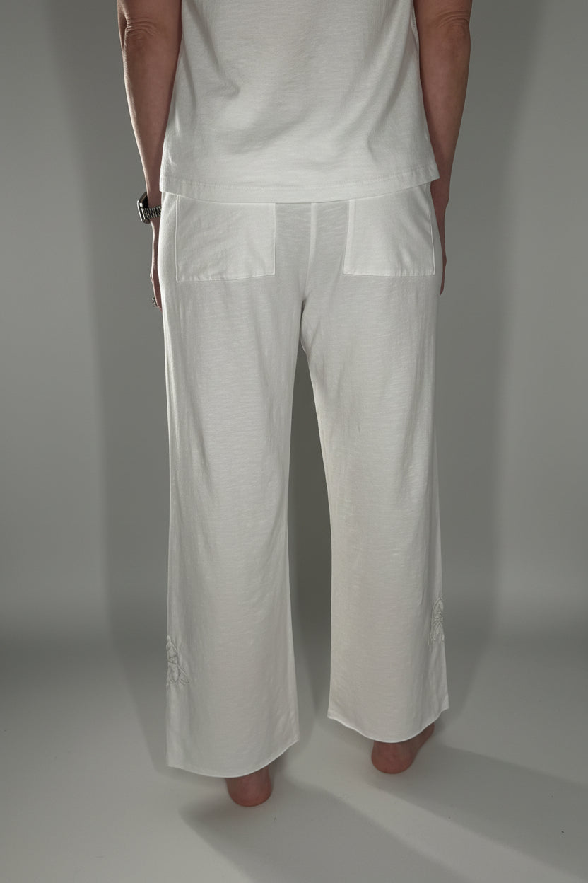 Escape Embroidered Applique Pocket Flood Pant
