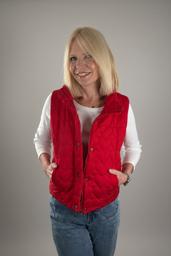 J. Society Heart Puffer Vest
