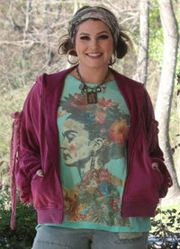 Jaded Gypsy Moon Dance Tee - Floral Dreams