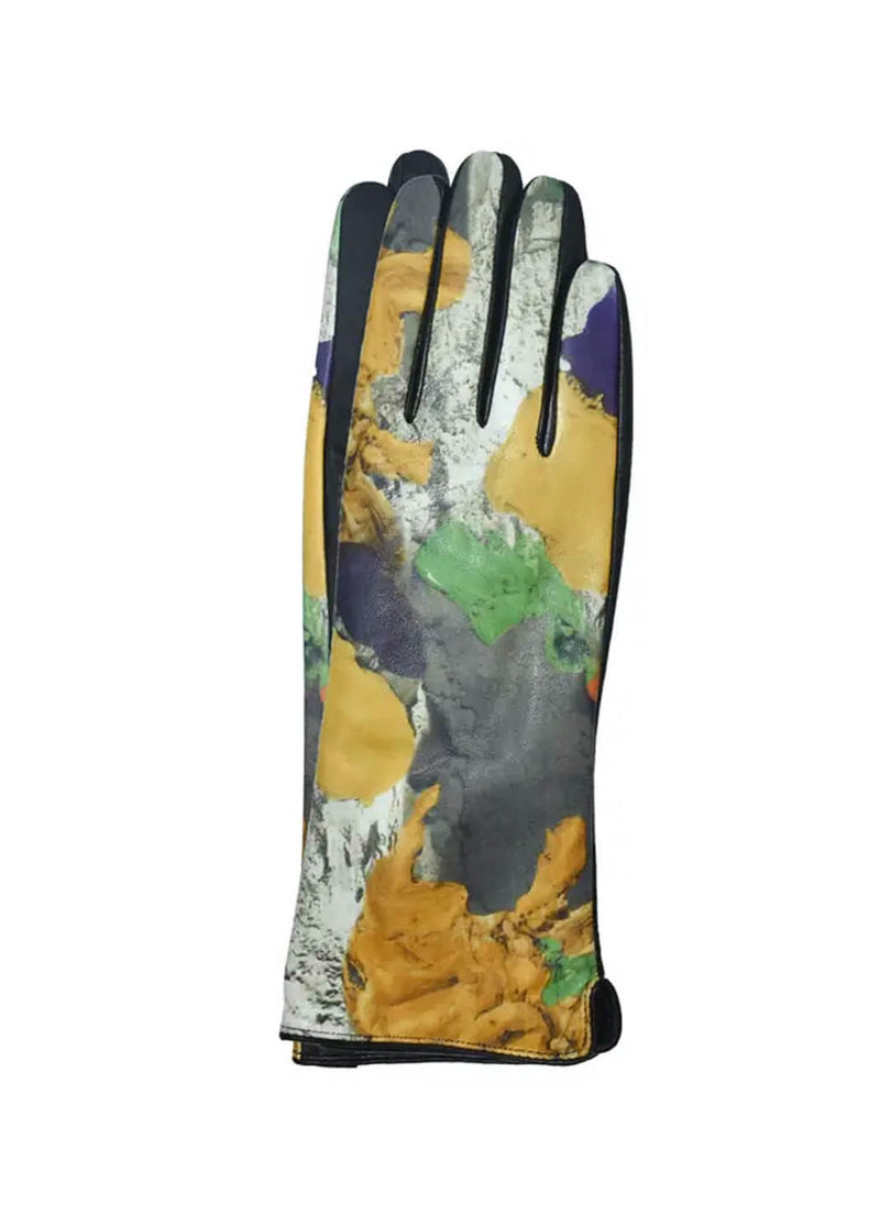 Dupatta Designs Bombus Abstract Art Leather Gloves