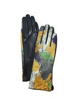 Dupatta Designs Bombus Abstract Art Leather Gloves