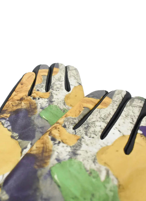 Dupatta Designs Bombus Abstract Art Leather Gloves