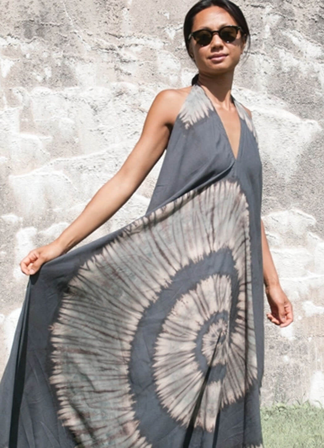 Rubyzaar Halter Maxi Dress - Grey Nautilus Rubyzaar Halter Maxi Dress - Grey Nautilus