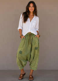 Jaded Gypsy Earthsong Harem Pants Olive