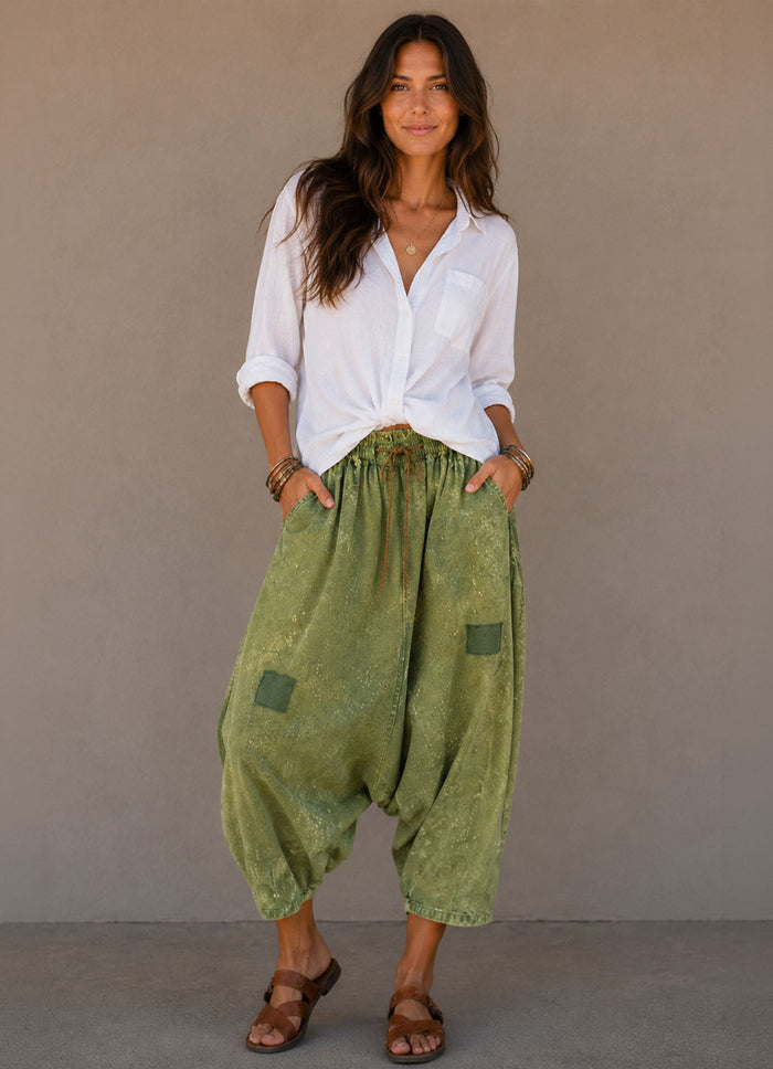 Jaded Gypsy Earthsong Harem Pants Olive