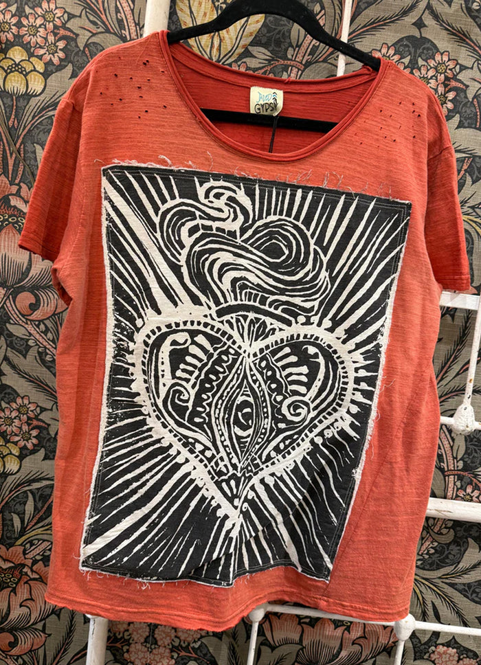 Jaded Gypsy Moon Dance Tee-Heart of Light