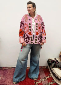 ToutVintage Velvet Heart Rose Jacket