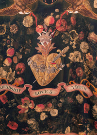 Market of Stars Heart of Gold Goddess Starduster Kimono With Sacred Heart